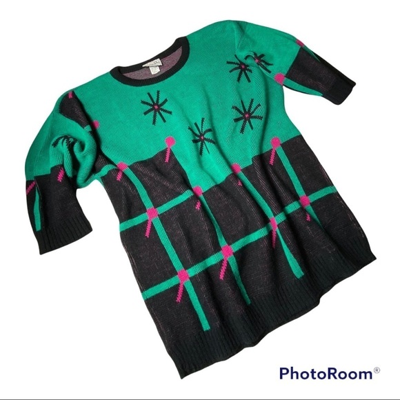 Vintage Helen Sue• abstract Sweater•Med - Picture 1 of 6
